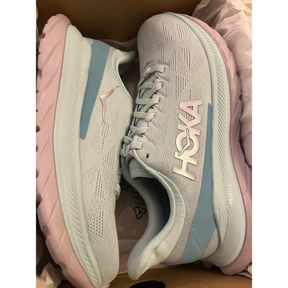 NEW HOKA One One Women's MACH 4 Blue Glass Coastal Running SZ 8.5 - Picture 7 of 7